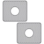 2PCS Silicone Kitchen Sink Mats With Rear Or Center Drain Non Slip Easy To Cl.... Fixed Price $20.14.
