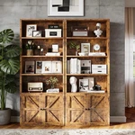 Stylish 71.5" 6-TIER Bookshelf Set 2 With Cabinet Doors For Home & Office. Fixed Price $299.99.