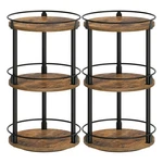 Yatiney Spice Rack, Set Of Lazy 10.2" X 18", Rustic Brown + Black. Fixed Price $72.00.