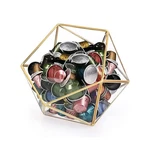 Elldoo Gold Glass Coffee Pods Holder, 15 Sided Geometric Box Co... Usa Fast Ship. Fixed Price $39.39.