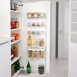 Smart Design Over The Door Pantry Organizer Rack 6 Adjustable Shelves White. Fixed Price $34.75.