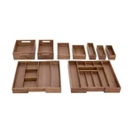 Seville Classics 9-PIECE Acacia Wood Pantry Kitchen Storage Organizer Box Set. Fixed Price $74.99.