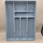 Rubbermaid 0521 7-COMPARTMENT Flatware Cutlery Silverware Organizer Tray Blue. Fixed Price $8.00.