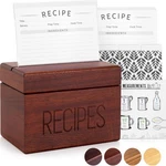 Apace Living Recipe Box With 50 Cards And Dividers - Vintage Style Sap.... Fixed Price $75.73.