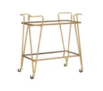 Linon Gina Mid-century Bar Cart, Gold. Fixed Price $147.51.