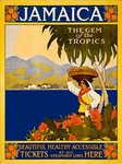 5182.WALL Decoration Poster.interior Design.jamaica.woman Carrying Fruit Basket.. Fixed Price $31.00.