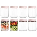 Showin Overnight Oats Containers With Lids, 16OZ Glass Jars 8 Pcs, .... Fixed Price $37.45.