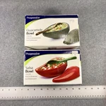 Vtg Bed Bath & Beyond Guacamole Salsa Bowls Ceramic Serving Set Lid Spoon 2004. Fixed Price $17.95.