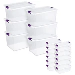 Sterilite Plastic Latching Storage Tote, 66QT, Pack & Shoe Box, 12. Fixed Price $138.98.