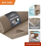 Elegant Non-adhesive Shelf Liner 12IN X 20FT, Durable With Strong Grip. Fixed Price $26.59.
