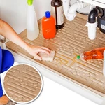 Waterproof Under Sink Mat (beige 22" X 19 1/4) Shelf Liner Cabinet For. Fixed Price $60.99.