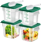 Pcs 4QT Food Storage Containers With Lid, Square Clear Commercial. Fixed Price $66.22.