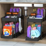 2 Pack Under Sink Organizer, Tier Bathroom Cabinet With Sliding B.... Fixed Price $34.52.