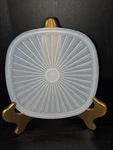 Vintage Tupperware 6.5 Square Servalier Clear 841-3 Replacement Lid Only. Fixed Price $8.00.