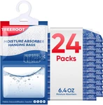 24 Pack Moisture Absorbers For Closet, 6.4OZ Hanging Dehumidifier Bags,. Fixed Price $54.98.