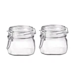 Bormioli Rocco Fido Clear Glass Jar, 0.5L (pack 2) W/ 85MM Gasket. Fixed Price $28.08.