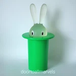Alessi Italy Magic Bunny Hat Toothpick Holder Dispenser Stefano Giovannoni 1998. Fixed Price $44.00.