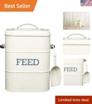 Living Nostalgia Pet Food Storage Tin With Metal Scoop, Dog Bin, Dry Ani.... Fixed Price $83.99.