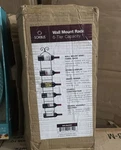 Sorbus 5-TIER Wall-mounted Wine Rack Black Metal Bottle Holder. Fixed Price $25.00.