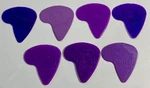 Vtg Lot Of 7 Guitar Picks - Unique Shape Purple Usa Fibylon 1.5MM, 1MM, .60MM. Fixed Price $14.99.
