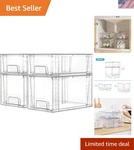4 Pack Clear Stackable Storage Drawers,under Sink And Kitchen Organizers Stor.... Fixed Price $83.46.