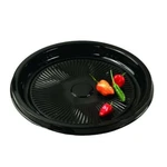 Sabert Nova 12" Flat Catering Tray With Dome Lid, Black/clear, Pet 25/CASE. Fixed Price $100.51.