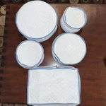 Set Of 5 Lillian Vernon Crystal/china Quilted Storage Boxes Protective Inserts. Fixed Price $34.99.