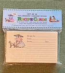 Set Of 50 Recipe Cards Kate Greenaway Sunbonnet Designs 3 X Inch. Fixed Price $12.99.