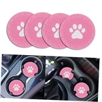 4 Pack Car Cup Holder Coasters, Dog Paw Insert Coaster, 2.75 Inch Pink. Fixed Price $6.69.