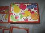 Gina B. 2003 Fun And Fruity" Recipe Box W/ Matching Cards & Dividers. Fixed Price $20.00.
