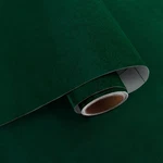 Varypaper 15.7''X78.7'' Self Adhesive Dark Green Velvet Fabric Felt Roll. Fixed Price $19.99.