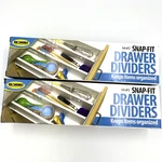 Adjustable Drawer Organizer Snap-fit Home Kitchen Makeup Storage 2 Box Set Of. Fixed Price $16.99.