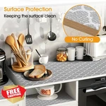 Shinlendid Non-adhesive Shelf Liner, Gray, 12"X10FT, Waterproof. Fixed Price $20.00.