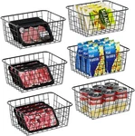 Ispecle Freezer Organizer Bins - 6 Pack Small Stand Up Baskets For 13. Fixed Price $51.00.
