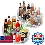 Holinwa Lazy Susan Organizer For Refrigerator, 13.5'' X 8.5'' Clear Rectangular. Fixed Price $47.63.