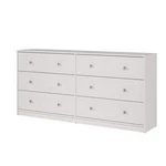 Tvilum Portland 6-DRAWER Double Dresser White 26.89"H X 56.34"W 12.46"D. Fixed Price $160.96.
