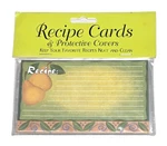 Labeleze Recipe Cards With Protective Covers 3 X 5 - Pears Fruit Themed New. Fixed Price $8.39.