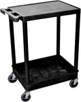 Luxor STC21-B Series 18 24 Inch 2-SHELF Utility Cart, Black. Fixed Price $90.00.
