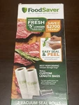 New Foodsaver Easy Seal & Peel 11" X 14' Vacuum Roll, 2 Pack Rolls. Fixed Price $23.90.