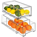 Sorbus Medium Clear Storage Drawers (2 Pack) - Stackable Organizer For. Fixed Price $54.40.