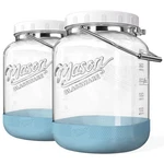 2 Pack Square Wide Mouth Mason Jars, 1 Gallon Glass With Airtight Lid And Sc. Fixed Price $152.97.