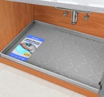 Sikadeer Under Sink Mat Waterproof X 22", Silicone 34"W 22"L, Gray. Fixed Price $26.99.