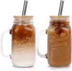 Anotion Mason Jar With Lid And Straw, 24OZ Regular Mouth Transparent. Fixed Price $40.83.