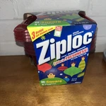 New Ziploc Holiday Medium Square Container Red 3 Count Nos. Fixed Price $25.64.