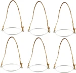 Metal Mason Jar Hangers With Burlap Handles - Set Of 6 For Diy Solar Lamps. Fixed Price $16.99.