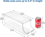 Puricon 2 Pack Soda Organizer Dispenser For Refrigerator, Clear Plastic Cann. Fixed Price $34.01.