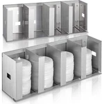 Adjustable 4-COMPARTMENT Stainless Steel Cup Dispenser For Kitchen & Cafe. Fixed Price $117.99.