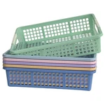 6 Pack Plastic Turn Paper Trays For Classroom, Colorful Storage Bin Basket. Fixed Price $44.52.