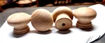 10 Pieces New Unfinished Maple 1/2" Round Wood Cabinet Knobs Pulls Km. Fixed Price $13.95.