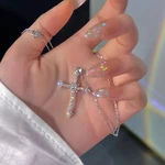 1PC Elegant Crystal Cross Pendant Necklace Silver Star Trendy Women Jewelry. Fixed Price $9.89.